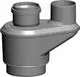 Wolf-Anschluss-Adapter-C53-DN60-100-2xDN80-Abgasl--Schacht-u--Zuluft-Aussenw--2651734 gallery number 1